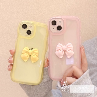 เคสโทรศัพท์มือถือแบบนิ่ม TPU ใส กันกระแทก แต่งโบว์ 3D เรียบง่าย สําหรับ Xiaomi Civi 2 12S Ultra 12 Pro Mi 11 Pro Lite Mi 9T Pro