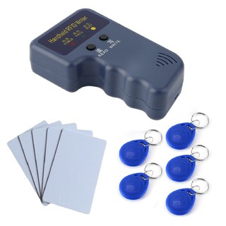 Asiali New 125KHz Handheld RFID ID Card Copier Reader Writer with 5 Writable Tags 5 Cards