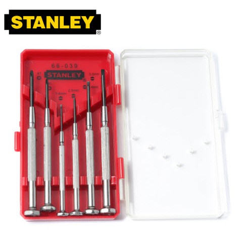 Stanley ชุดไขควงขนาดเล็ก 6 ตัว 66039-8 เหมาะสำหรับงานละเอียด ซ่อมนาฬิกา แว่นตา ของเล่น คุณภาพดี ของแท้ 100%
