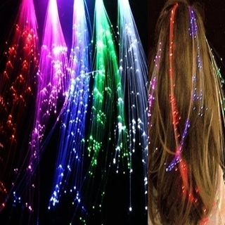 LED Lights Up Fiber Optic Mohawk Glow Hair Party Rave Club Hairband Fashion tiara