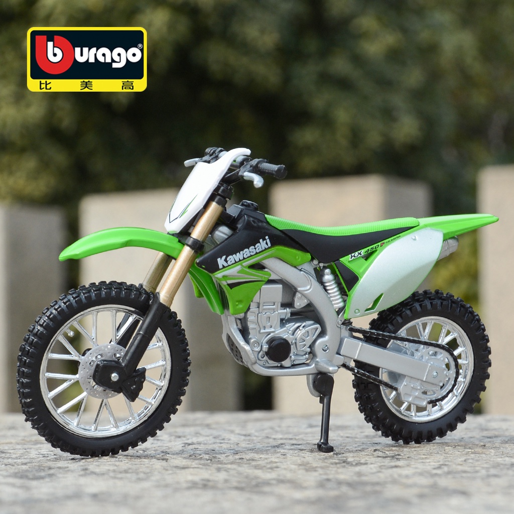 Bburago โมเดลรถจักรยานยนต์ 1:18 Kawasaki KX 450F ของเล่นสําหรับเด็ก