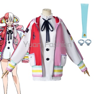 [สินค้าเฉพาะจุด] ONE PIECE Cosเสื้อผ้าOne Piece REDรุ่นโรงละครของโลกนักร้องUTA Utaเครื่องแต่งกายคอสเพลย์แจ็คเก็ตที่สมบูรณ์แบบฟื้นฟู