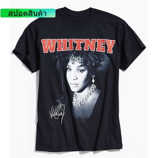 เสื้อยืดคอก ลมแขนสั้นลาย whitney Houston whitney