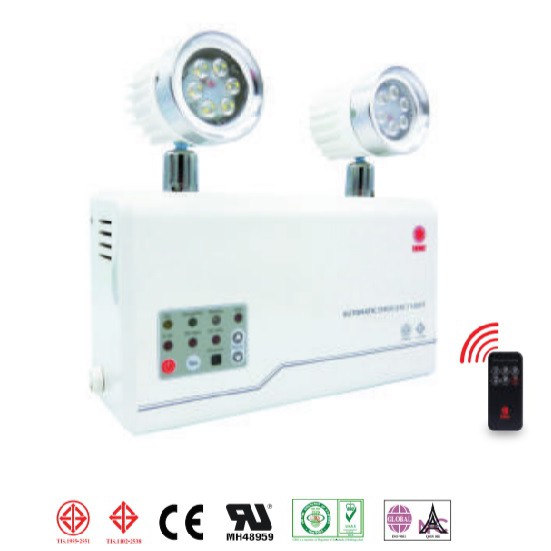 โคมไฟฟ้าแสงสว่างฉุกเฉิน MCU209NC3 ใช้หลอด LED ชนิด MR16 12 โวลท์ กําลังพิกัด 9 วัตต์ จํานวน 2 หัวโคม