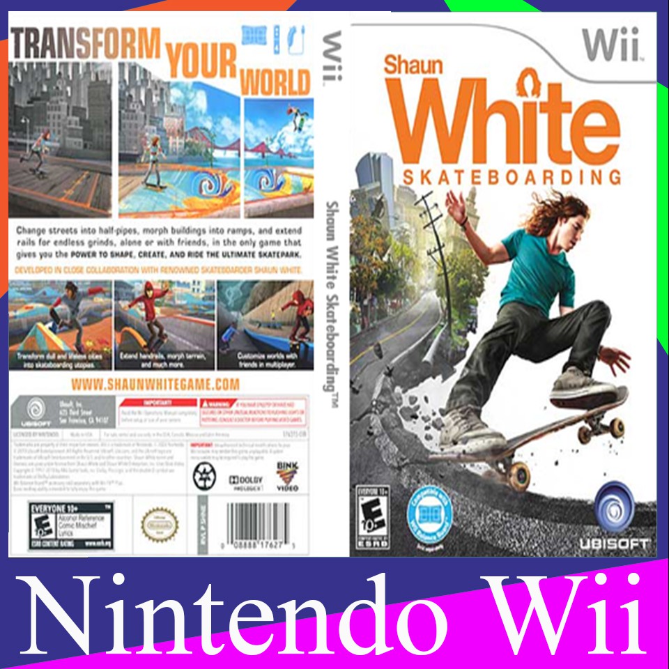 shaun white skateboarding wii