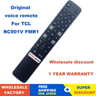 ใหม่ ของแท้ รีโมตคอนโทรล RC901V FMR1 สําหรับ TCL LCD LED TV Netflix Youtube 06-BTZNYY-ARC901V1001