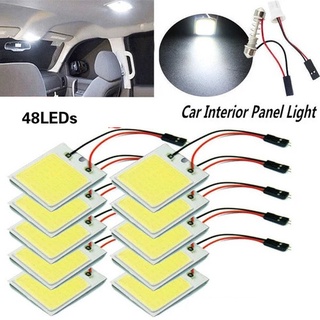 ไฟอ่านหนังสือ 12V COB Led 48 SMD ไดโอดเปล่งแสง T10 สําหรับติดภายในรถยนต์ รถบรรทุก