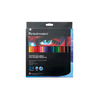 Renaissance สีไม้ สีไม้ระบายน้ำ 24 สี จำนวน 1 กล่อง