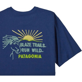 Tee เสื้อยืดสีพื้น เสื้อยืดแขนสั้น ผ้าฝ้าย พิมพ์ลาย Patagonia Patagonia แฟชั่นฤดูร้อน สําหรับผู้ชาย