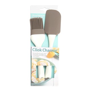 ชุดไม้พาย+แปรง COOK CHARMY 2 ชิ้น ด้ามขาว เครื่องครัวและอุปกรณ์อื่นๆ SPATULA AND BRUSH COOK CHARMY WHITE 2PCS