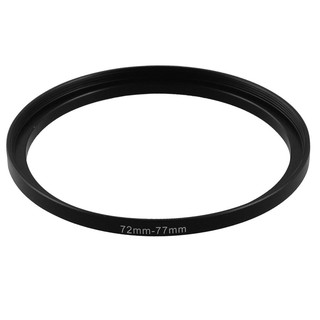 👠72mm-77mm Camera Lens Step Up Filter Black Metal Adapter Ring