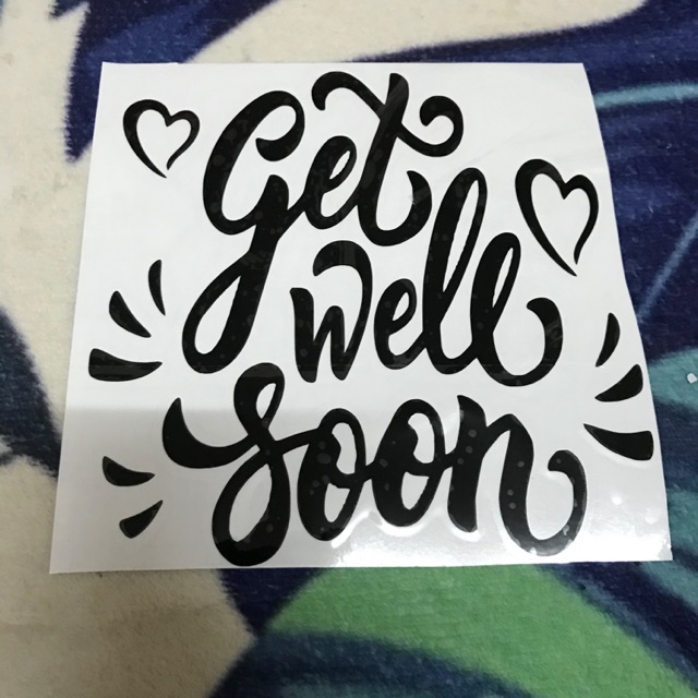 Get Well Soon Balloon Sticker