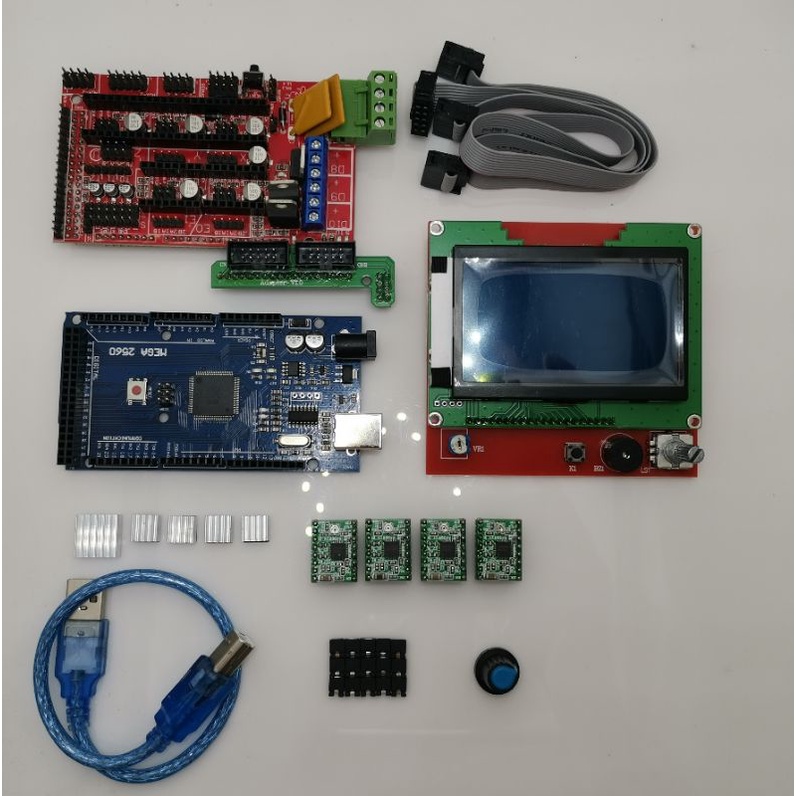 Arduino Mega2560 R3 CH340 + RAMPS1.4 Controller +  A4988 Stepper Driver Module + 12864 Controller (ส