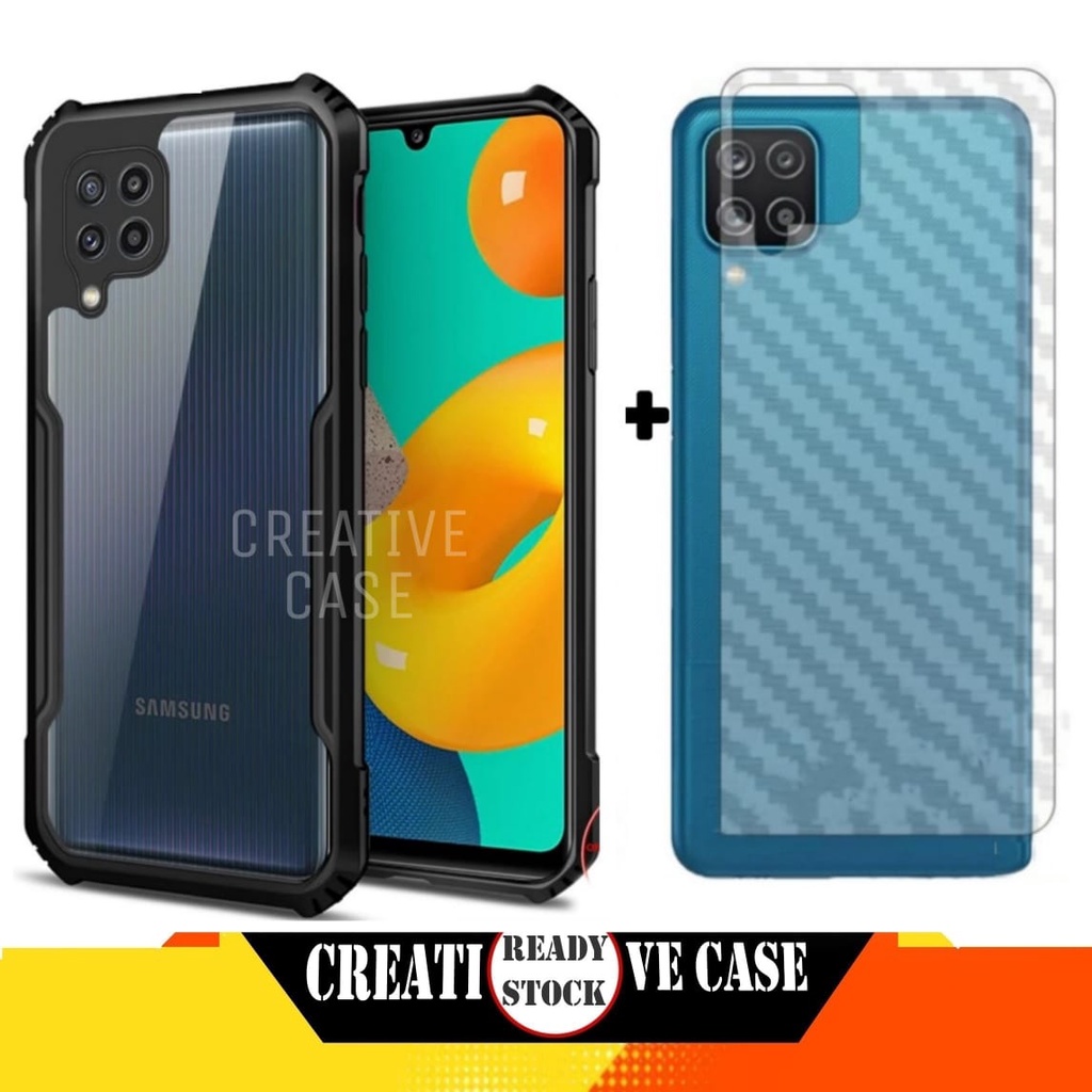 PACKAGE 2 INC 1 CASE SAMSUNG GALAXY M32 2021 Tpu กันกระแทกโปร่งใสพรีเมี่ยม