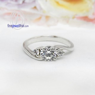 Finejewelthai-แหวนเพชรสังเคราะห์-แหวนเงินแท้ 925 - R1072cz