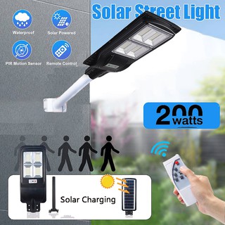 ไฟโซล่าเซลล์Solar Light LED ไฟ200W โคมไฟถนนสว่างถึงเช้าโคมไฟสปอร์ตไลท์รุ่นใหม่ โคมไฟถนน SB