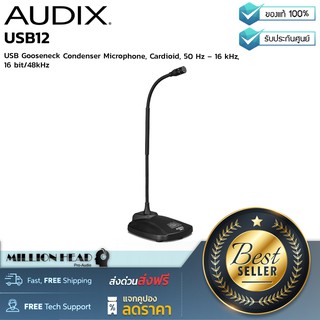 AUDIX : USB12 by Millionhead (ไมโครโฟนคอนเดนเซอร์ Gooseneck เชื่อมต่อ USB, Cardioid, ตอบสนองความถี่ที่ 50 Hz – 16 kHz)