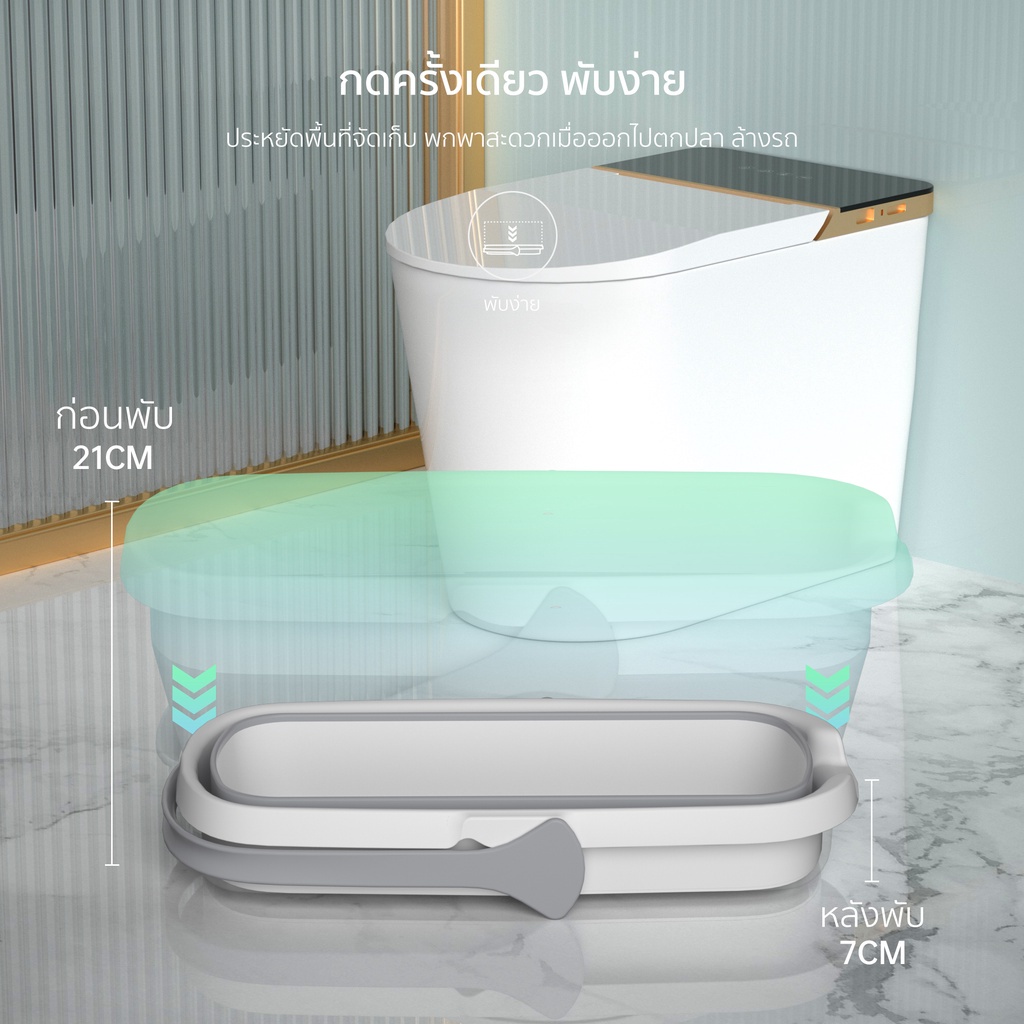 Randy ถังน้ำพับได้ขนาด 14 ลิตร เก็บง่าย ถังยืดพับได้ อเนกประสงค์ - รูปที่ 6