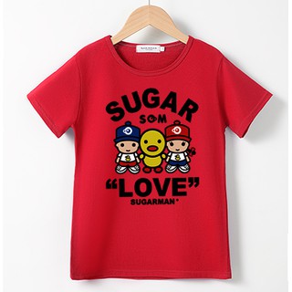 Babykidsเสื้อผ้าเด็กเสื้อคอกลมแขนสั้นคอตตอน100%ลายsugarผ้านุ่มใส่สบาย