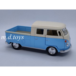 รถโมเดลเหล็ก 1963 Volkswagen Bus Double Cab Pickup (Pastel Color)