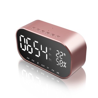 ลำโพงบลูทูธไร้สายแบบพกพา TF FM Alarm Clock