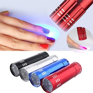 [HCLM] Nail Dryer Mini 9 LED Lights Flashlight UV Lamp Portable Nail Gel Mask Fast Drying Manicure Tool