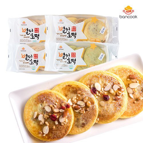 พร้อมส่ง 별이 씨앗호떡 ขนมโฮต๊อก 2 รส Hotteok Korean Sweet Pancakes 300g