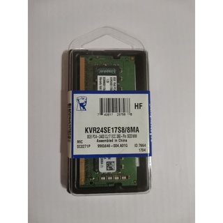 แรม 8GB Module - DDR4 2400MT/s Kingston:KVR24SE17S8/8MA ECC unbuffered for Server/Workstation