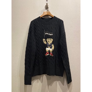 NEW เสื้อสเวตเตอร์ PALM ANGELS SWEATER  เนื้อผ้า Woolknit ผ้านุ่มมาก สินค้าพร้อมส่ง Size S - XL ถ่ายสดจากสินค้าจริง100%