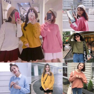 🌈Weloveshop🌈เสื้อสเวตเตอร์ ไหมพรม MISS SUMEY 😍ของแท้ แน่นอน✅  เสื้อกันหนาว รอบอก44  ไหมพรมแน่นๆ เสื้อกันหนาว (SWT)