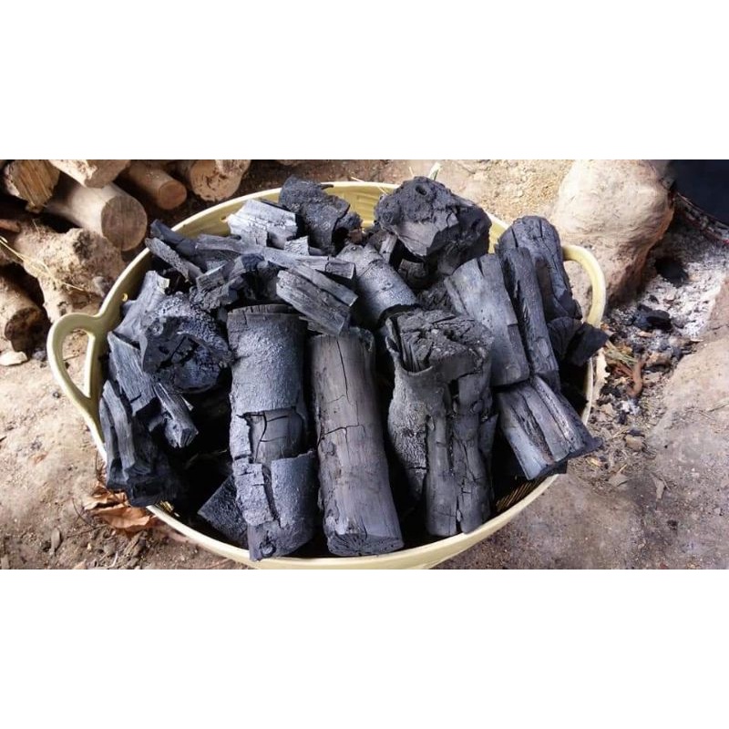ถ่านไบโอชาจากไม้ลำไยไร้ควันและสะเก็ด 1 กก.