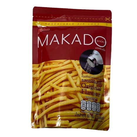 MAKADO Stick มากาโดะ สติ๊ก 60g กดเลือกรสชาติที่ต้องการ 1 ซอง/บรรจุปริมาณ 60g ราคาพิเศษ สินค้าพร้อมส่