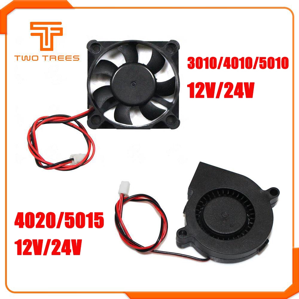 พัดลมระบายความร้อนเทอร์โบ DC 4020 5015 3010 4010 5010 6010 12V 24V สําหรับเครื่องพิมพ์ MakerBot RepRap