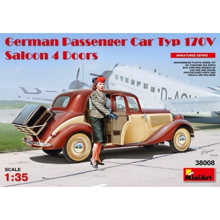 โมเดลประกอบ MiniArt 1/35 MI38008 GERMAN PASSENGER CAR Typ170V SALOON