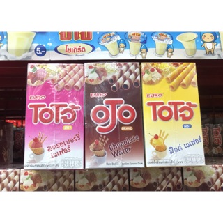 โอโจ้ เวเฟอร์แท่งสอดไส้ครีม 2 แพ็ค 12 กล่อง