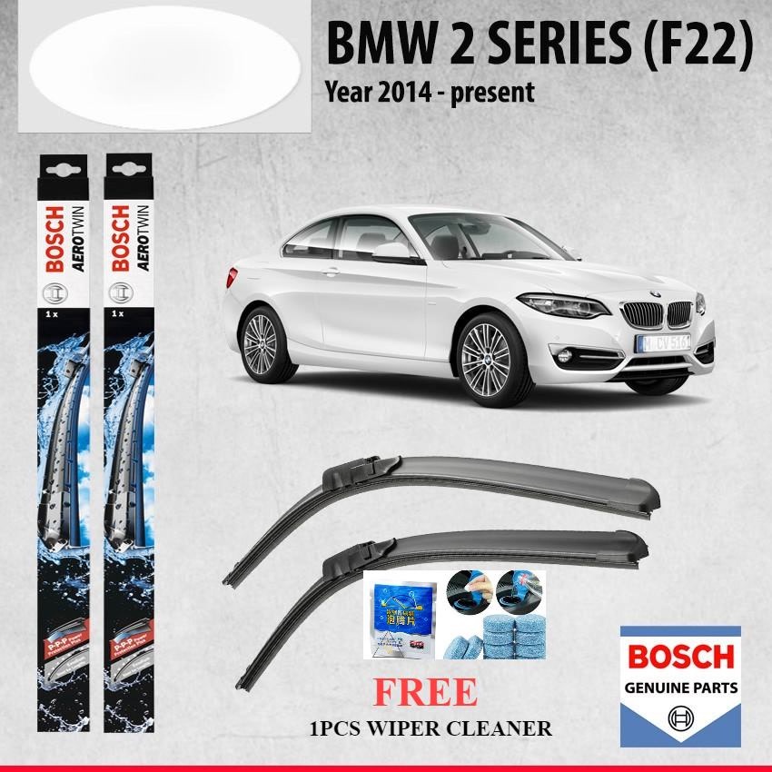 ใบปัดน้ําฝน Bosch Aerotwins (ชุด) สําหรับ BMW 2 Series (F22) ปี 2014 - ปัจจุบัน 22"/18" (ฟรี 1PCS WI