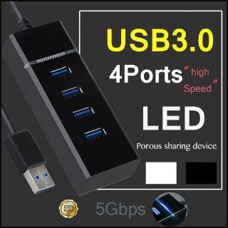 พอร์ต Usb 3 . 0 Hub พร้อมตัวแปลงความเร็วสูงสีฟ้าสําหรับแล็ปท็อป