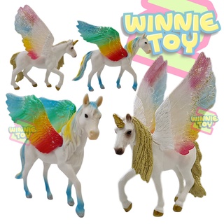 โมเดล เพกาซัส ยูนิคอร์น ปีกรุ้ง 2 แบบ งานสวย เกรด A winnietoys