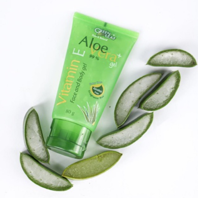 Green leaf  Aloe vera สูตร vitamin E ว่านหางจระเข้ 99% 🌱