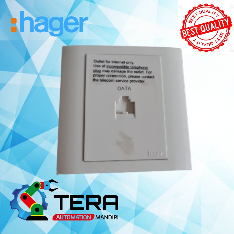 CAT6 WGT1RJ6 สวิตช์ DATA HAGER / CAT6E HAGER DATA OUTLET