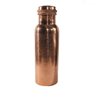 NATURAL EFE | ENGRAVED COPPER WATER BOTTLE | ขวดน้ำทองแดง แบบแกะสลัก