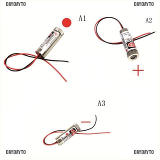 Daydayto 650nm 5mW Red Point / Line / Cross Laser Module Head เลนส์แก้วโฟกัสได้