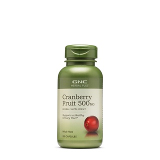 GNC Herbal Plus Cranberry Fruit 500mg Support Urinary Tract Health แครนเบอร์รี่ ปกป้องระบบปัสสาวะหญิง การดูแลรังไข่