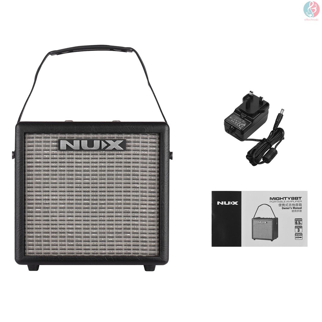 E*M NUX Mighty 8 BT Portable 8 Watt Electric Guitar Amplifier Cube