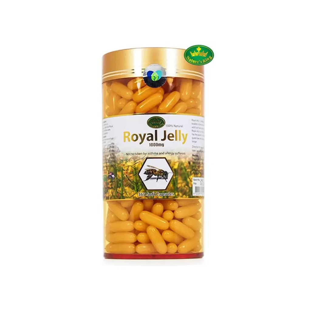 Nature’s King Royal Jelly 1000 mg. นมผึ้งเนเจอร์คิง รอยัลเจลลี่ 1000 มก. 365เม็ด