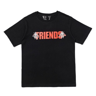 Vlone เสื้อยืดแขนสั้น ผ้าฝ้าย พิมพ์ลาย แฟชั่นสําหรับผู้ชาย และผู้หญิง