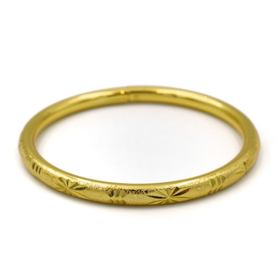 กำไลข้อมือ ชุบเศษทองคำ แกะสลักลาย หนัก 2 สลึง รุ่น siam-premiumgoldbra0007 by siamonlineshop