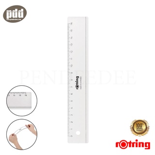 Rotring ไม้บรรทัดรอตริง ขนาด 16 ซม. – Rotring Centro Transparent Flat Ruler 16 cm [เครื่องเขียน pendeedee]