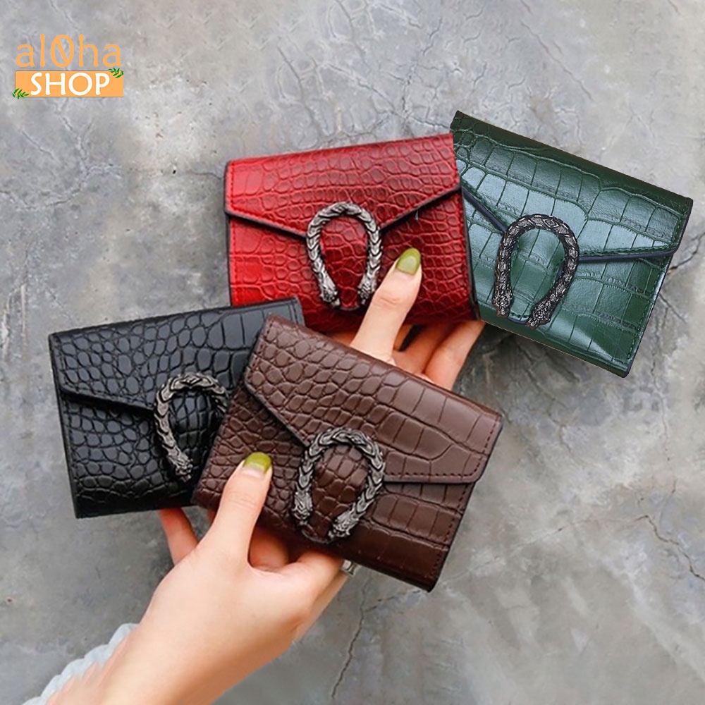 V0204 mini กระเป๋าสตางค์ผู้หญิง หนังคุณภาพสูง ช่องกะทัดรัดมากมาย - al0ha Shop