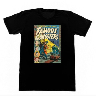 [S-5XL]เสื้อยืดลําลอง แขนสั้น พิมพ์ลาย Gangsters Capone Luciano Dillinger Mafia Cartel Mob สําหรับผู้ชาย